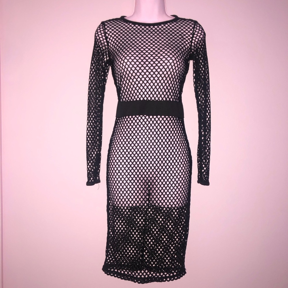 kardashian kollection mesh dress